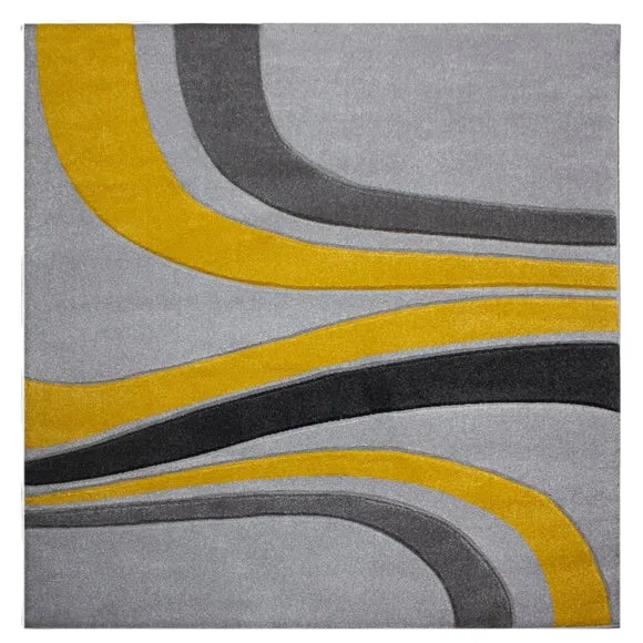 Mirage Flow Abstract Swirl Square Rug 5