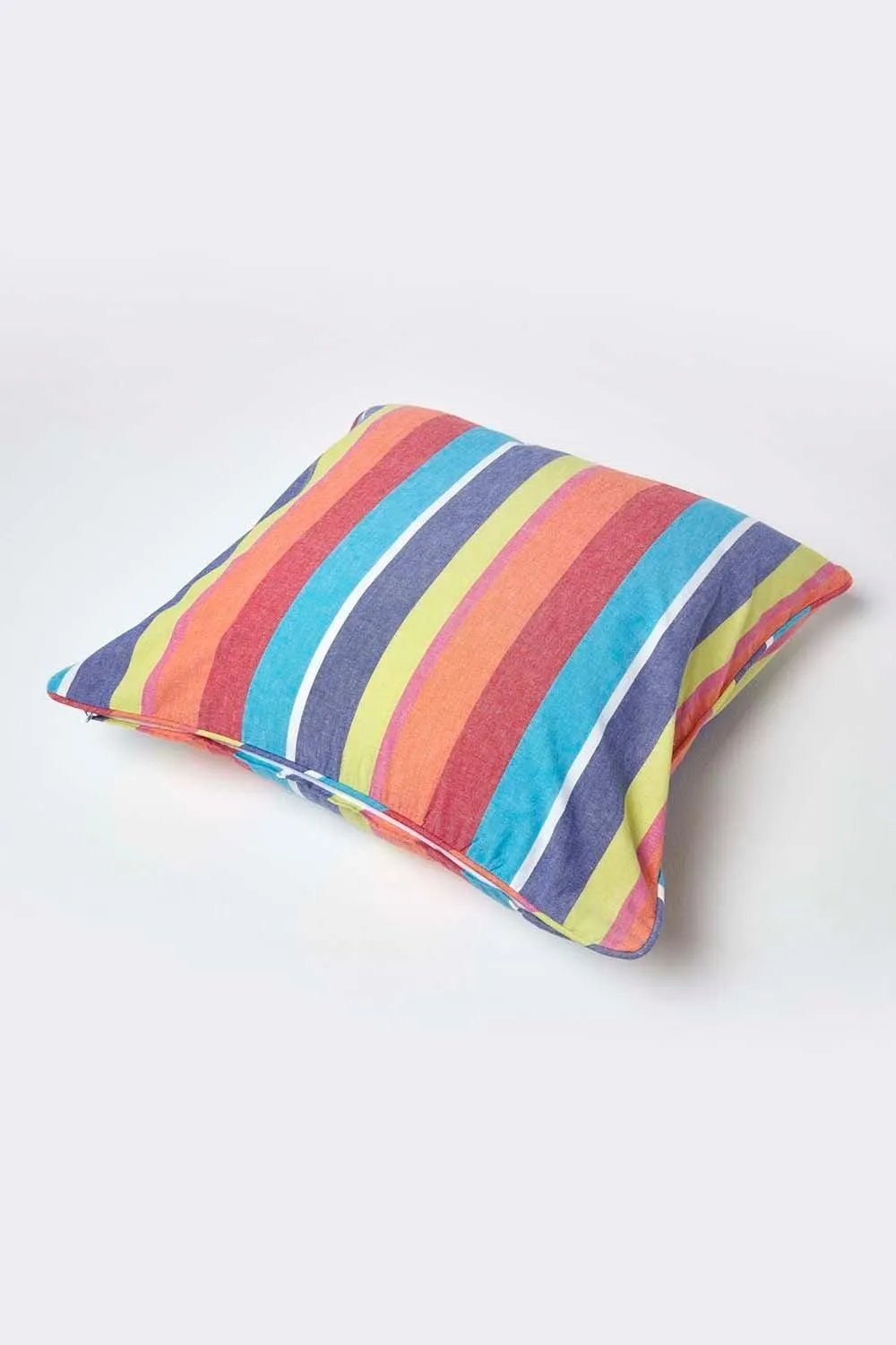 Homescapes Cotton Multi Coloured Stripe Cushion Cover 4