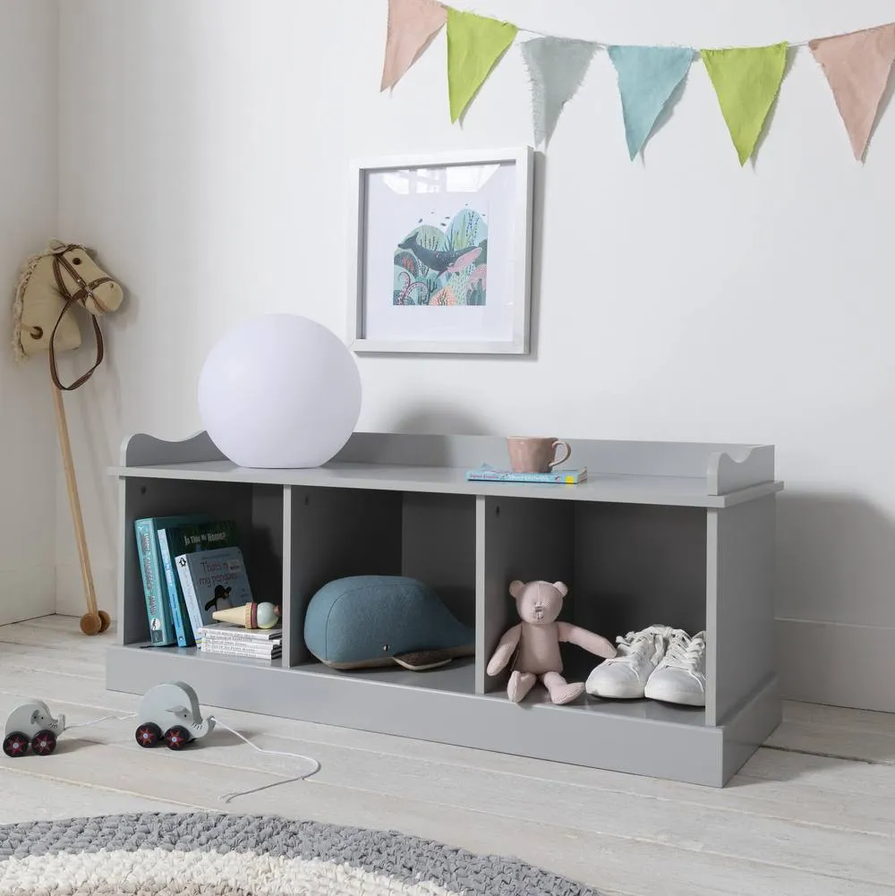 Nöa and Nani Stockholm Storage Bench in Silk Grey