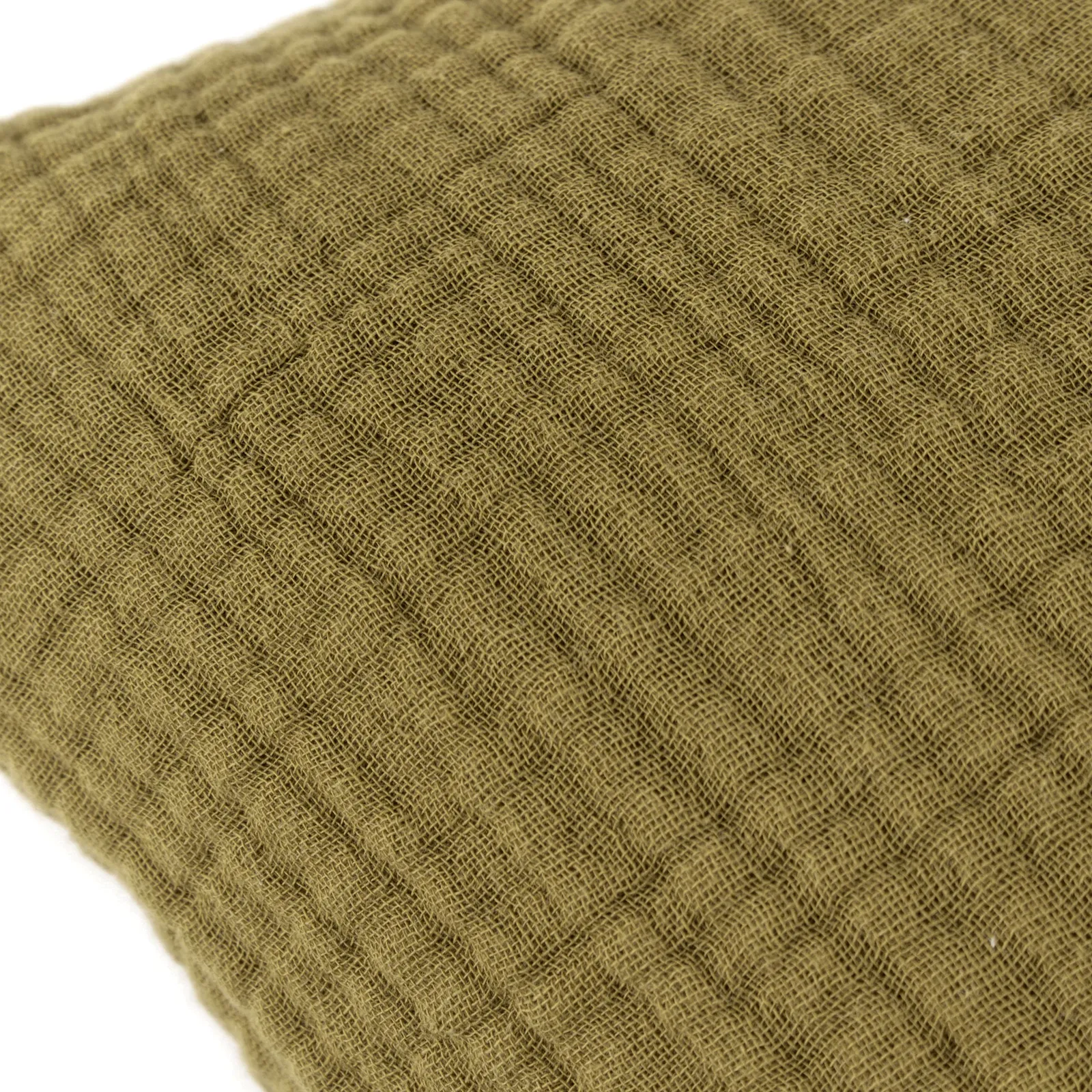Yard Lark Muslin 100% Cotton Plain Cushion in Khaki 4