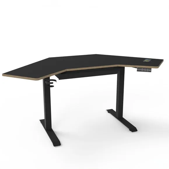 Gino Corner Height Adjustable Desk with Drawer