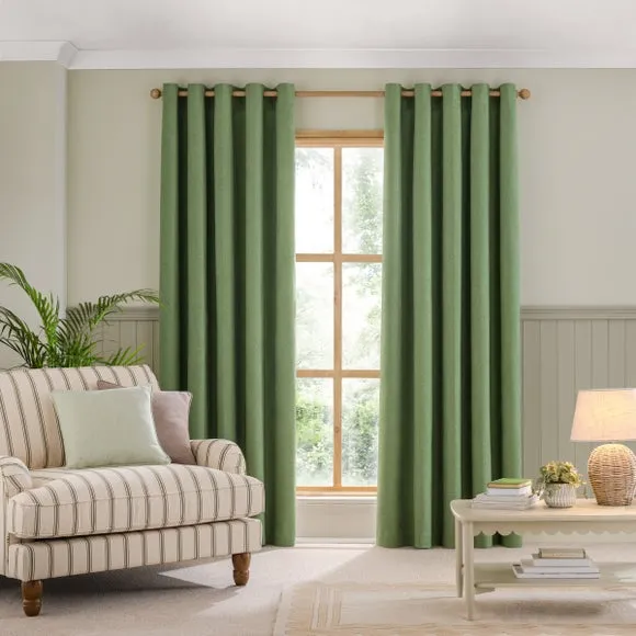 Luna Brushed Eyelet Curtains (Blackout Available) 2