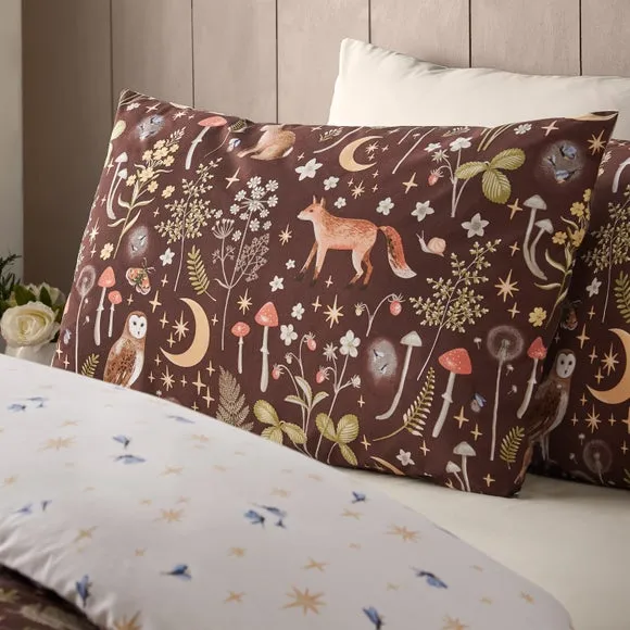 Catherine Lansfield Enchanted Twilight Animals Reversible Duvet Cover & Pillowcase Set 3