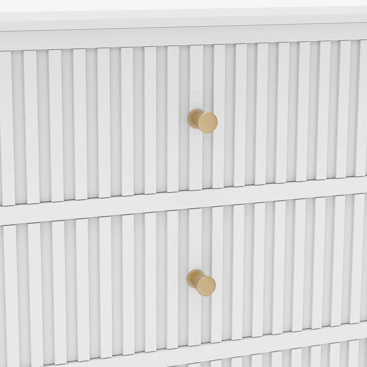 Melody Maison 3 Drawer Chest Of Drawers & Pair Of Bedside Tables - Hales White Range 2