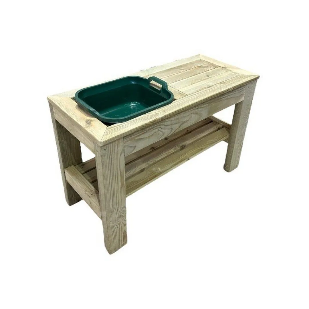 Buttercup Farm Outdoor Play Kitchen Sink & Worktop for Imagination Play in Brown