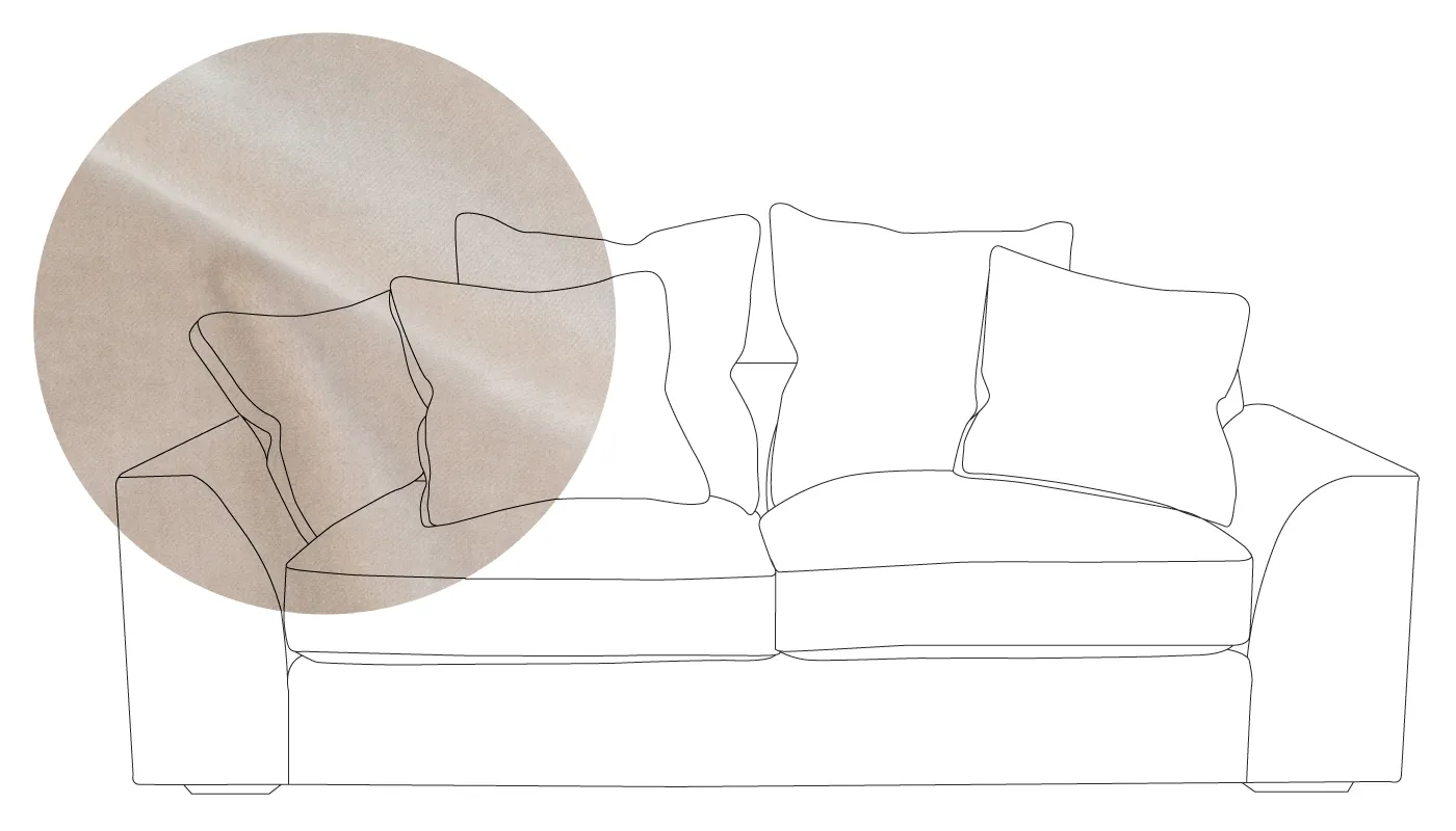Heal's Cumulus 4 Seater Sofa Varese Velvet Dove Black Feet