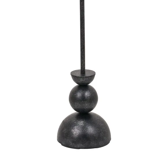 Pacific Lifestyle Vala Graphite Metal Textured Effect Ball Floor Lamp 6