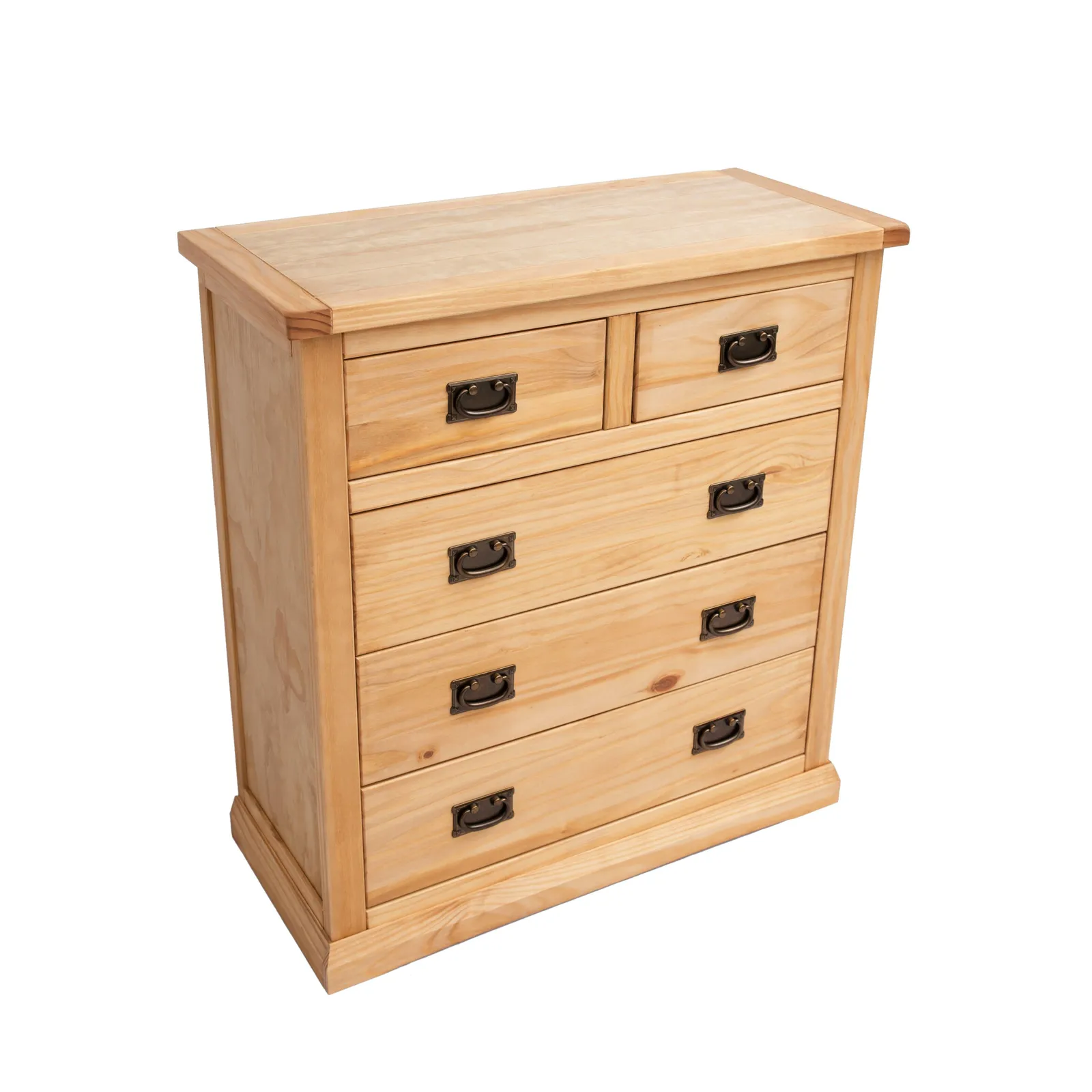 Cabinet Bits Lucca 5 Drawer Chest of Drawers Bras Drop Handle in Light Brown 3
