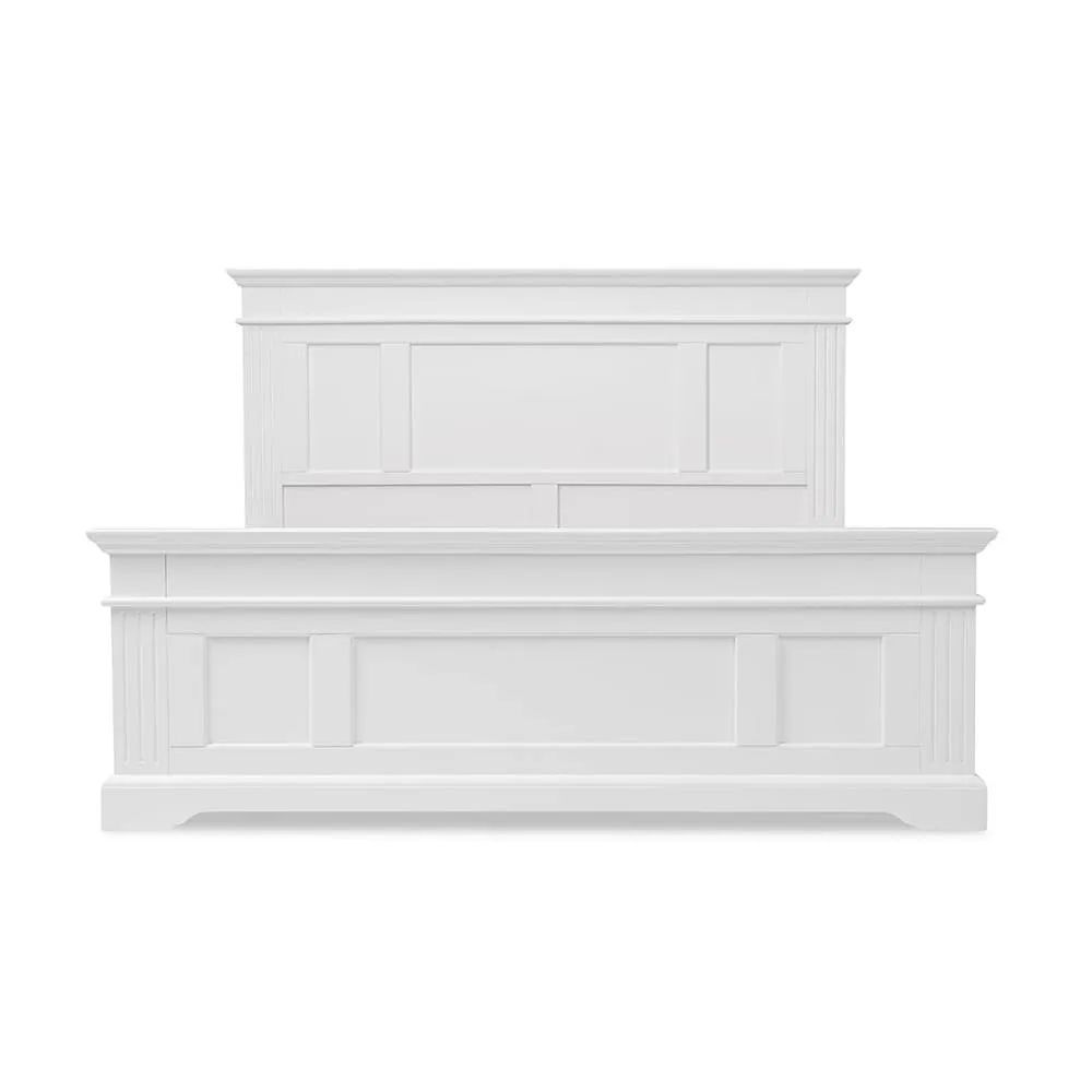 Statement Furniture Gainsborough White Wooden King Size Bed Frame 5ft Hamptons Style 5