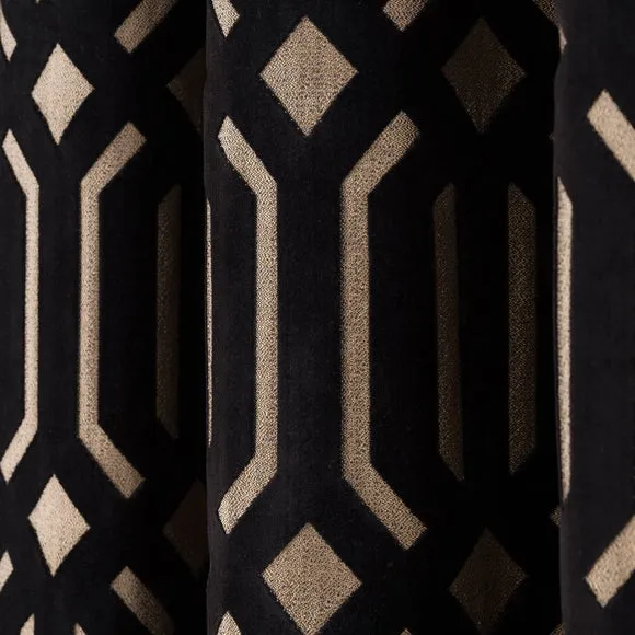 Luxe Deco Cut Velvet Eyelet Curtains 3