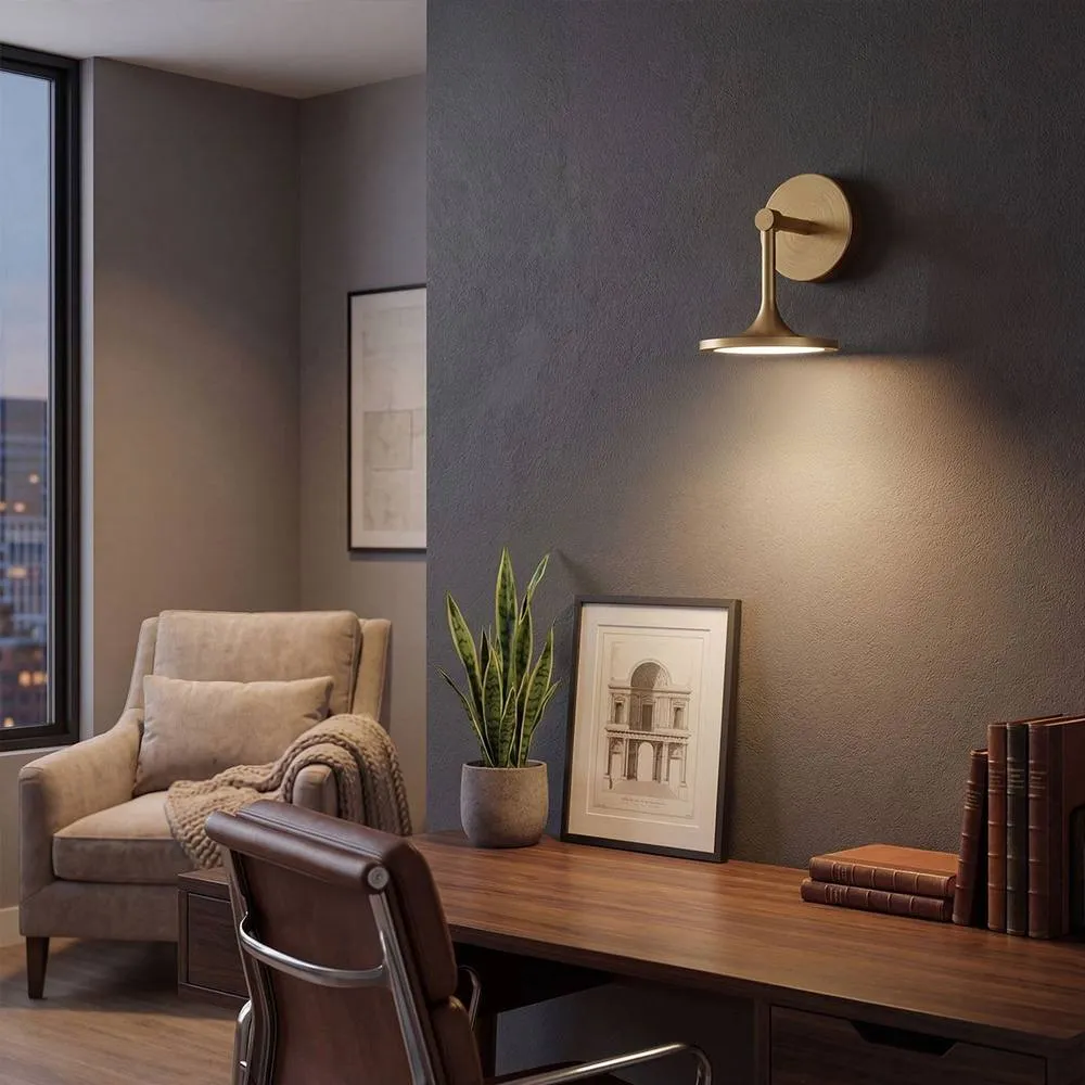 Netlighting Issa Integrated LED Wall Light Brushed Gold 2861K IP44 4