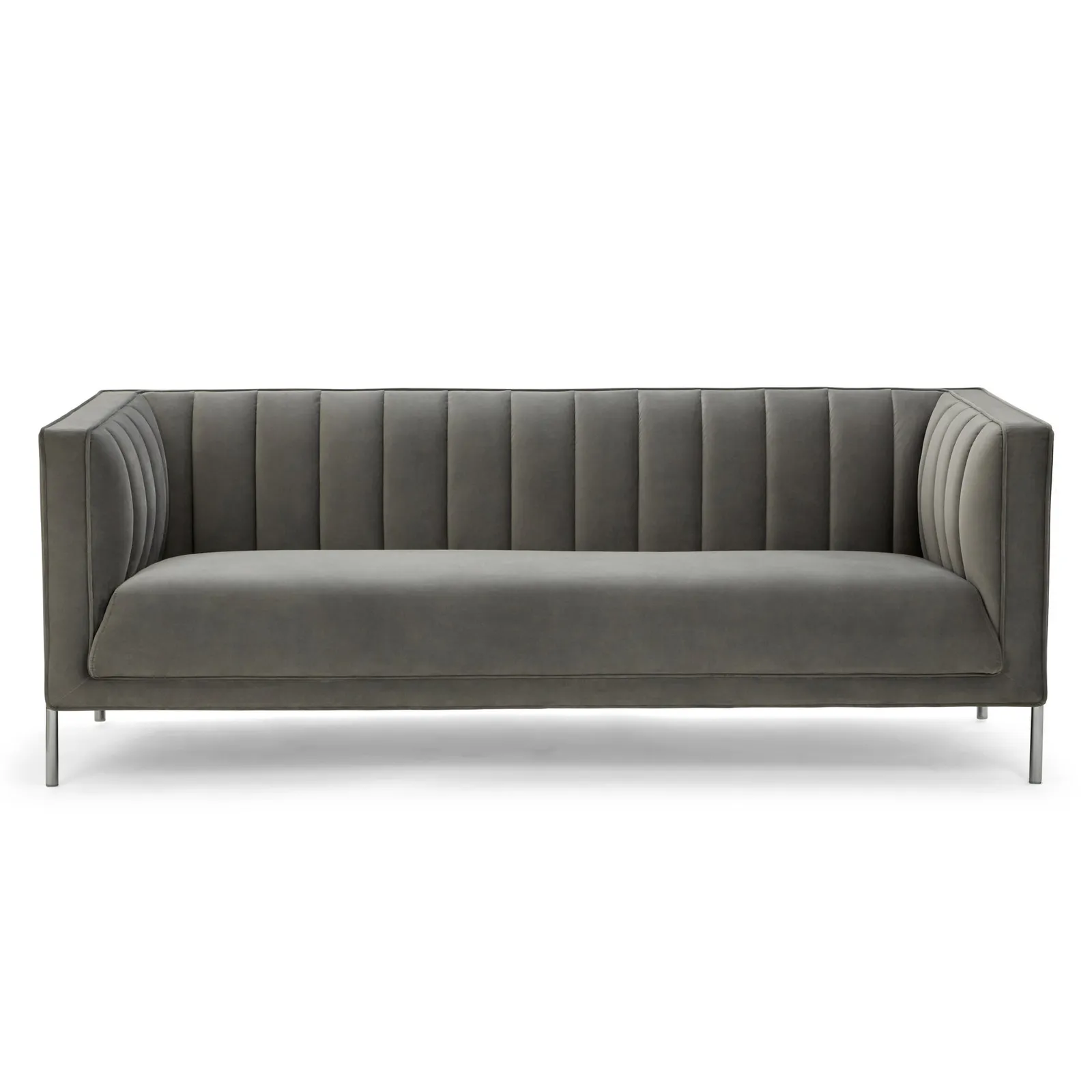 Bellamy Velvet 3 Seater Sofa - Grey Grey