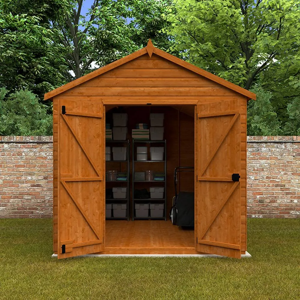 Buttercup Farm 10 x 8 Feet Workshop 12mm Shed - L295 x W235 x H254.5 cm in Burnt Orange 6
