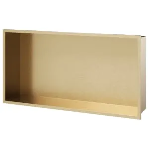 Concept Brushed Brass Shower Niche Kit - 620 x 320 x 120mm