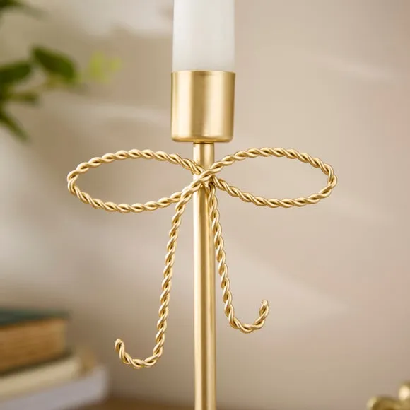 Twisted Bow Metal Candlestick Holder 2