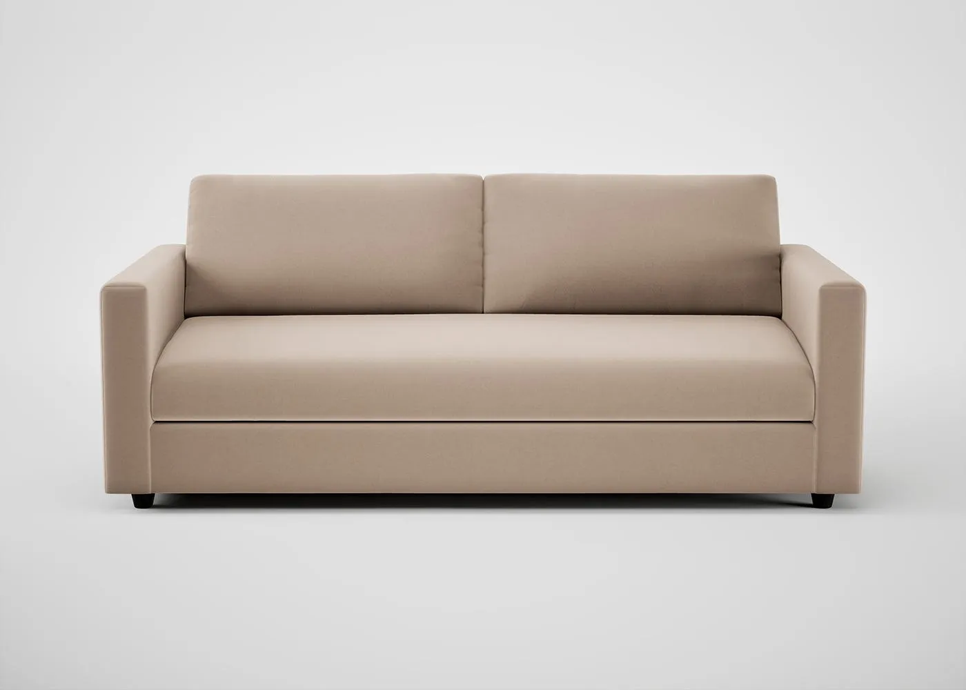 Heal's Nimbus II 4 Seater Sofa Smart Velvet Pebble Black Feet 1