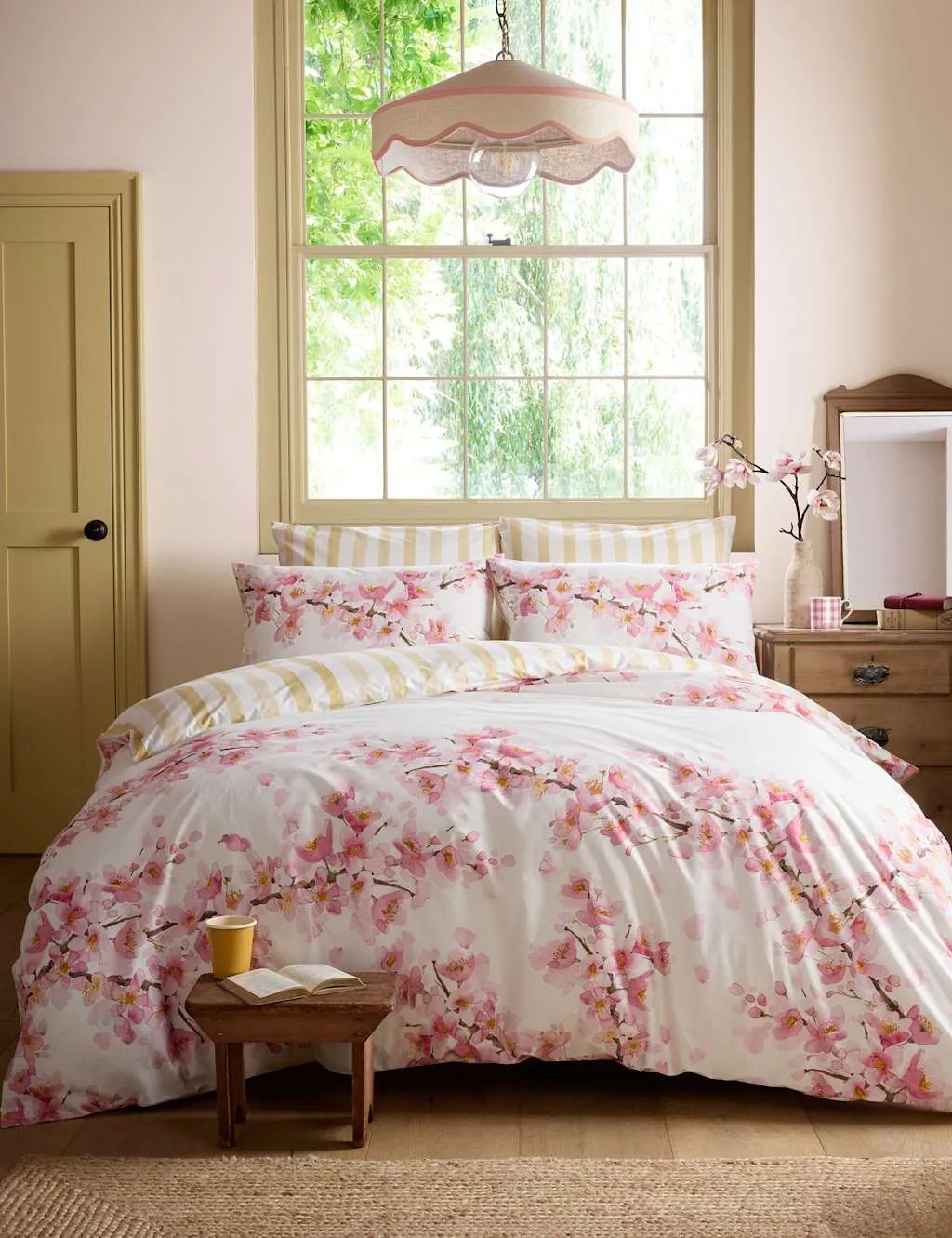 Bluebellgray Pure Cotton Cherry Blossom Bedding Set Pink Mix