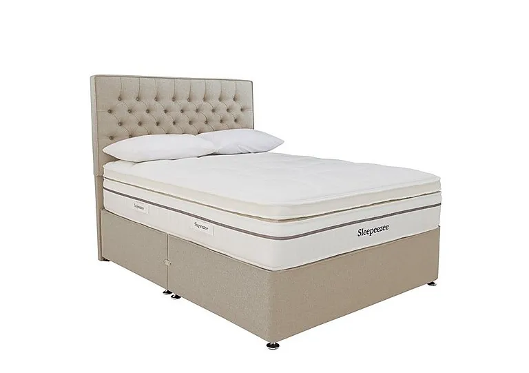 Harmony 3500 Soft Divan Set - Super King - Tweed Biscuit
