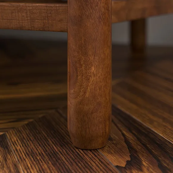 Khari Sofa Side Table, Midtone Mango Wood 5