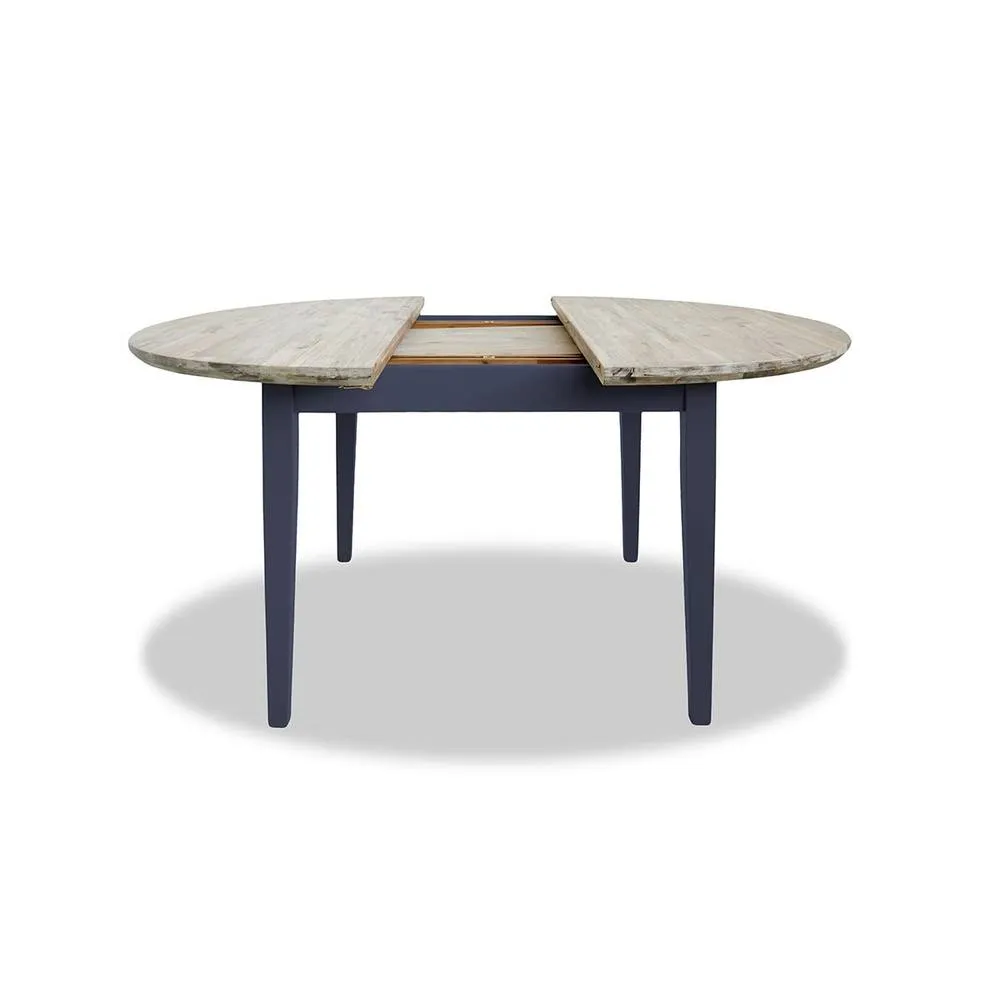 Statement Furniture Florence Round Oval Extendable Kitchen Dining Table in Navy 4