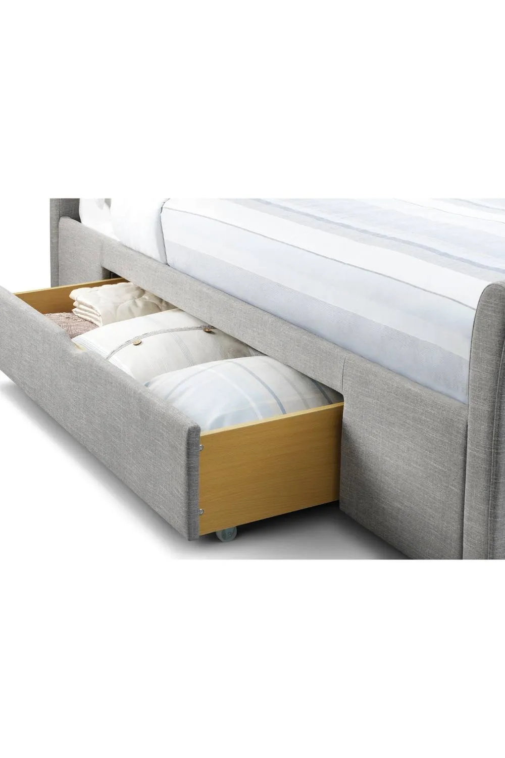 Julian Bowen Capri Upholstered Storage Bed with 2 Drawers in Grey 4