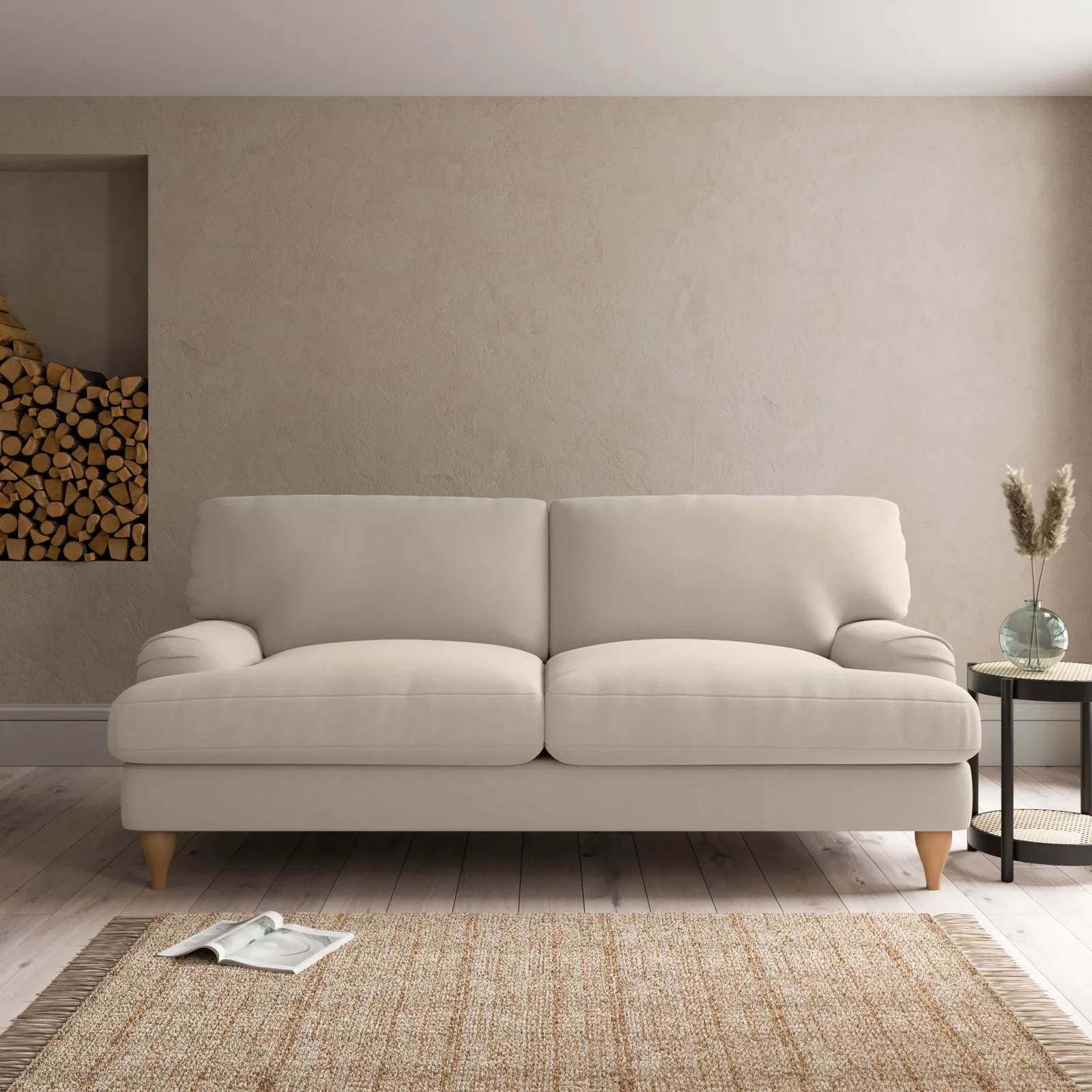 Darwin Luxury Velvet 3 Seater Sofa Brown