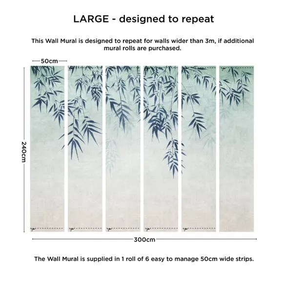 Ombre Leaf Wall Mural 4