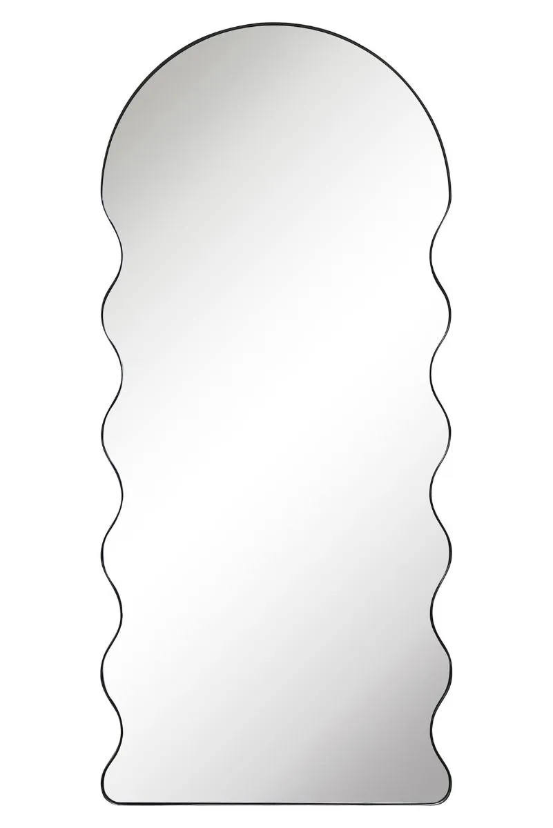 MirrorOutlet New Black Metal Dome Arch Topped Wall Mirror 71" X 31" (180 X 80CM) 5