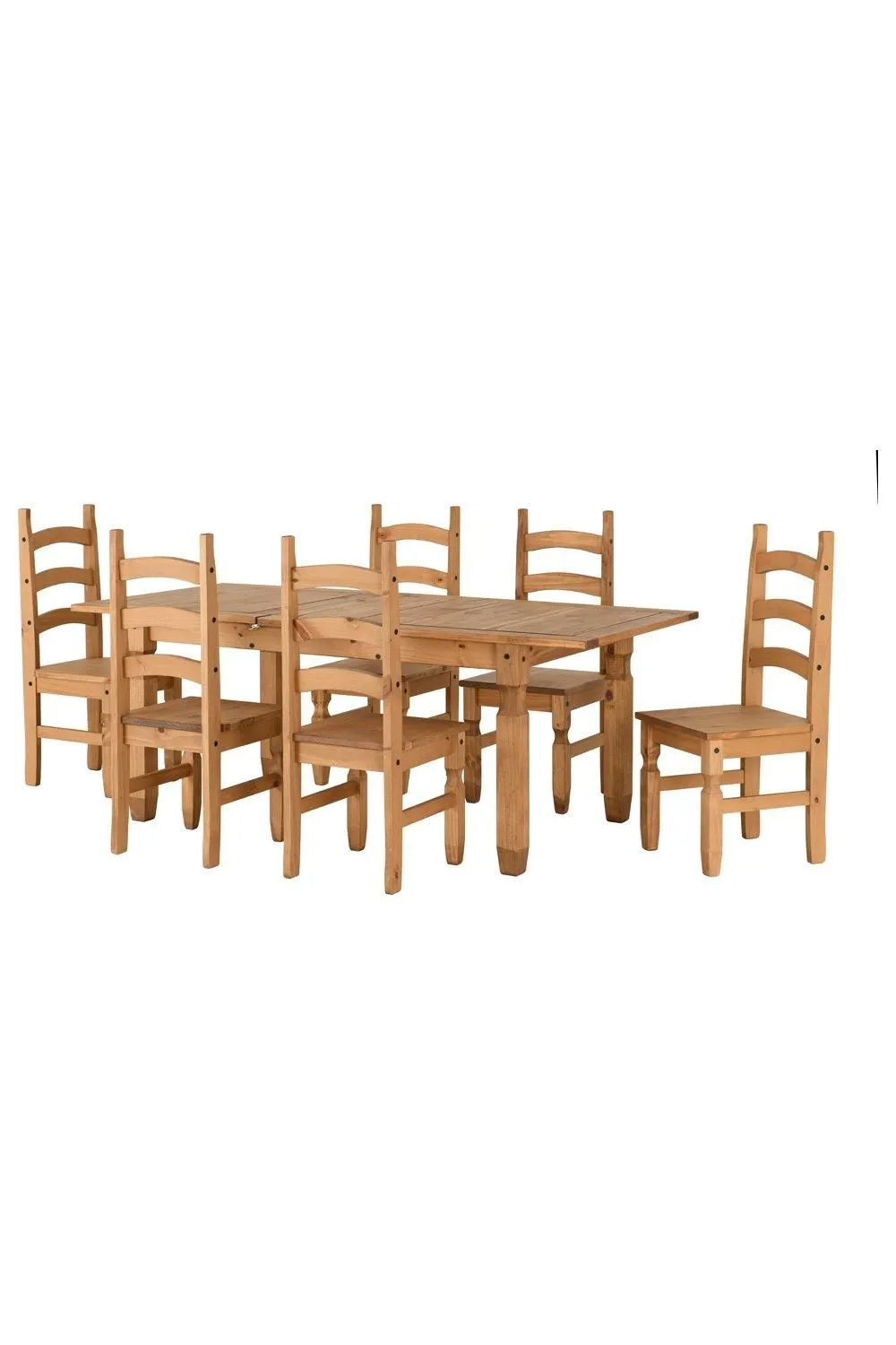 Seconique Corona Extending Dining Set (6 Chairs) in Natural 4