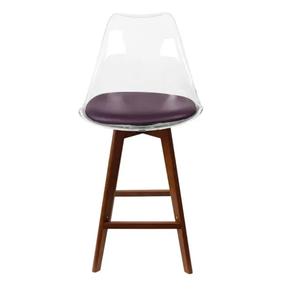 Fusion Living Soho Clear Plastic Bar Stool 3