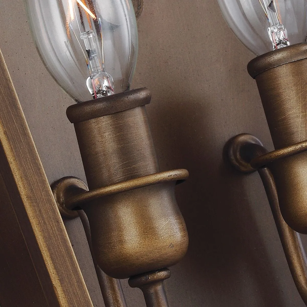 Netlighting Yarmouth 2 Light Wall Light Painted Aged Brass in Yellow 4