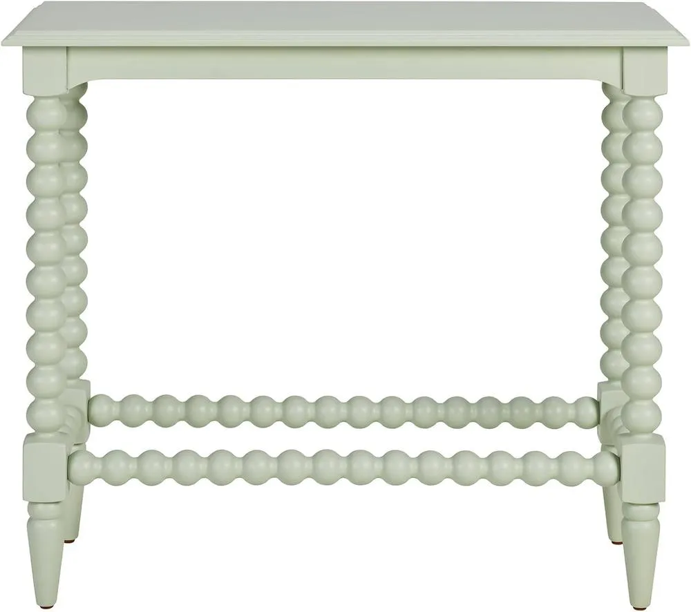 Statement Furniture Cromwell Small Console table with Bobbin Design in Light Green 6