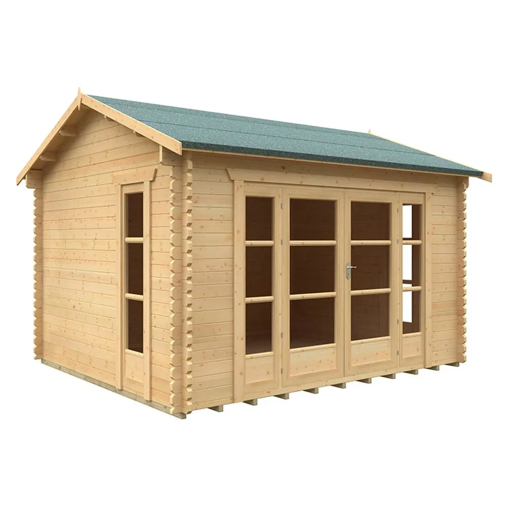 Buttercup Farm 14x12 Bamber 44mm Cabin - L415 x W355 x H282.9 cm in Natural 2