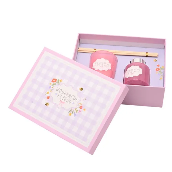 Love Life Friend Lychee & Raspberry Mini Candle & Diffuser Set 5