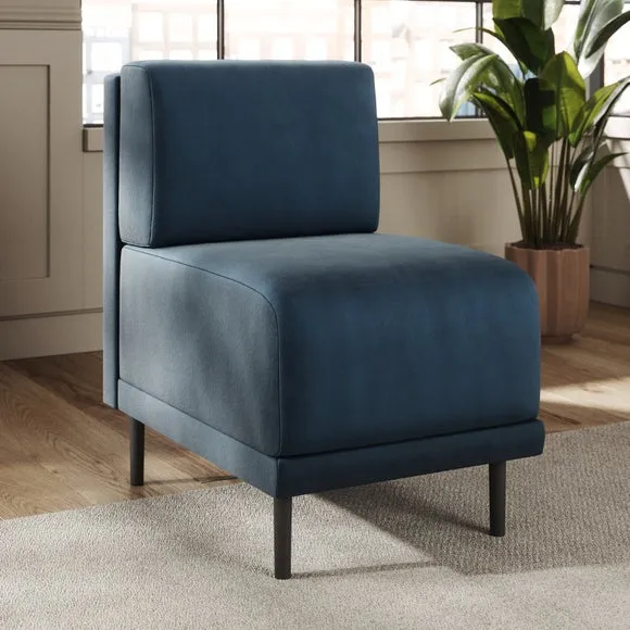 Mae Small Dining Bench, Matte Plush Velvet 2