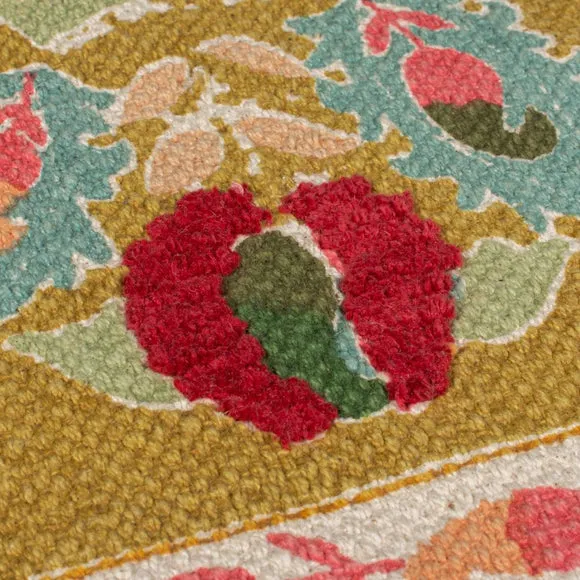 Rani Embroidered Floral Rug 2