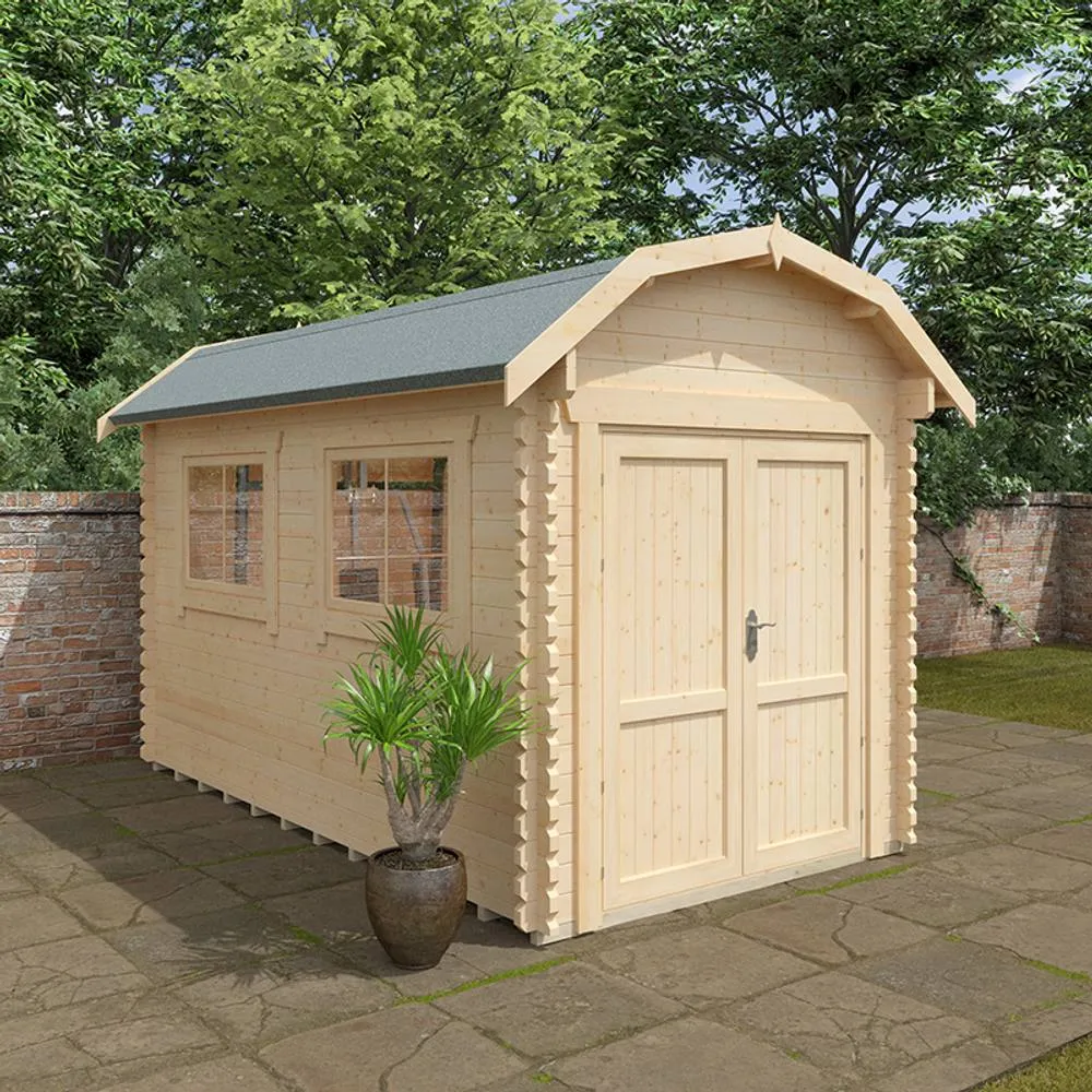 Buttercup Farm 14x8 The Aldford Barn 28mm Cabin - L415 x W235 x H277.6 cm in Natural 3