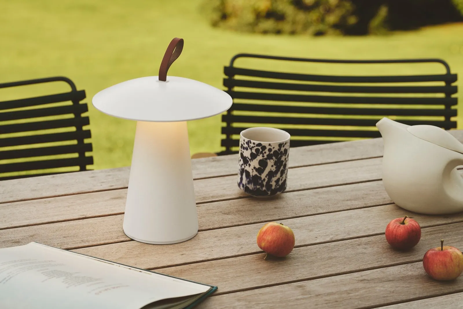 Nordlux Modern Outdoor Table Battery Light White Aluminium Intergrated LED Touch Dimmer - Battery, IP54 3