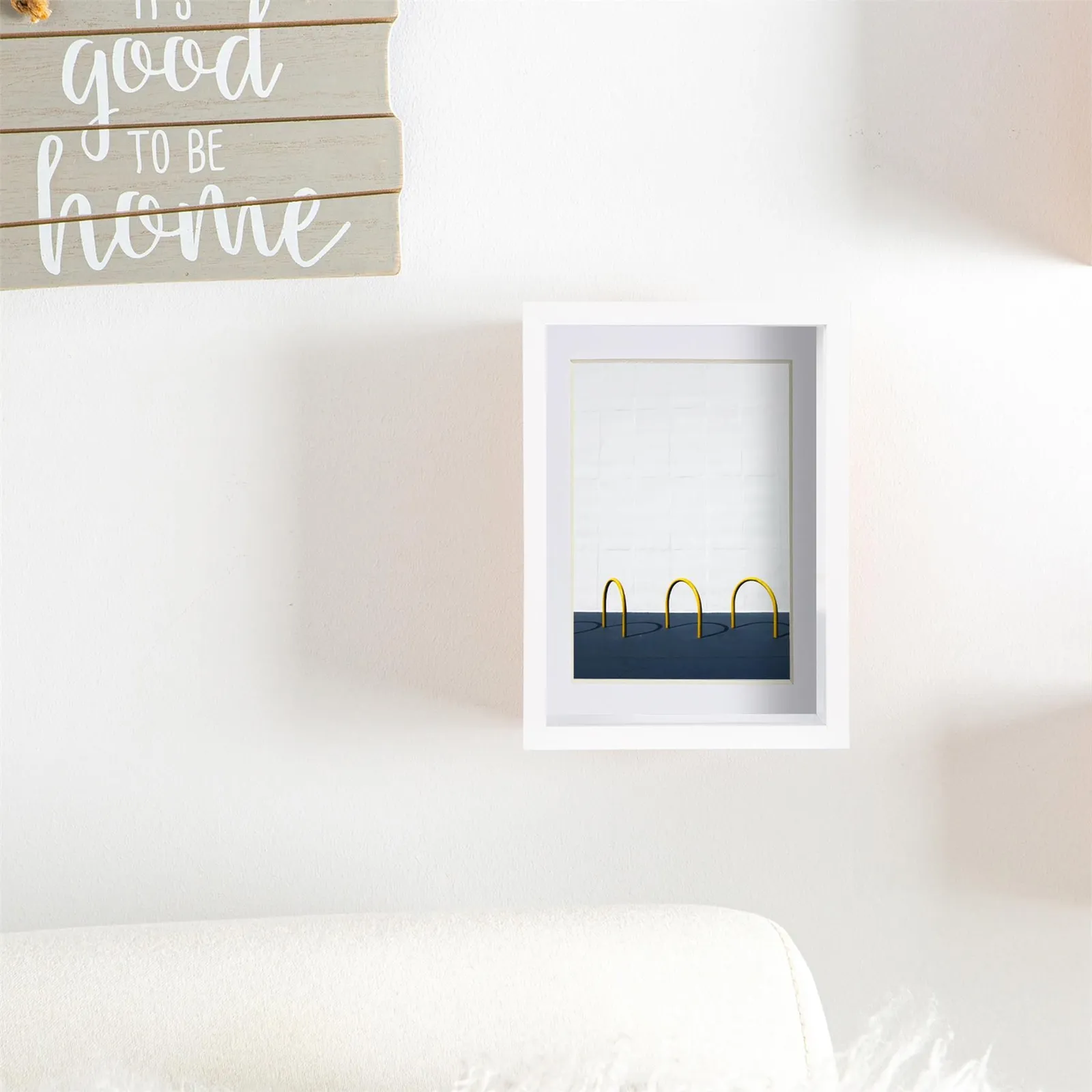 Nicola Spring 5" x 7" 3D Deep Box Photo Frame - 4" x 6" Mount - White 6