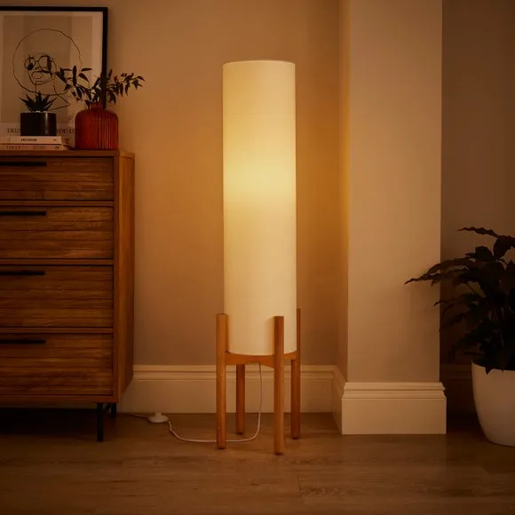 Odin Linen Midi Floor Lamp 2