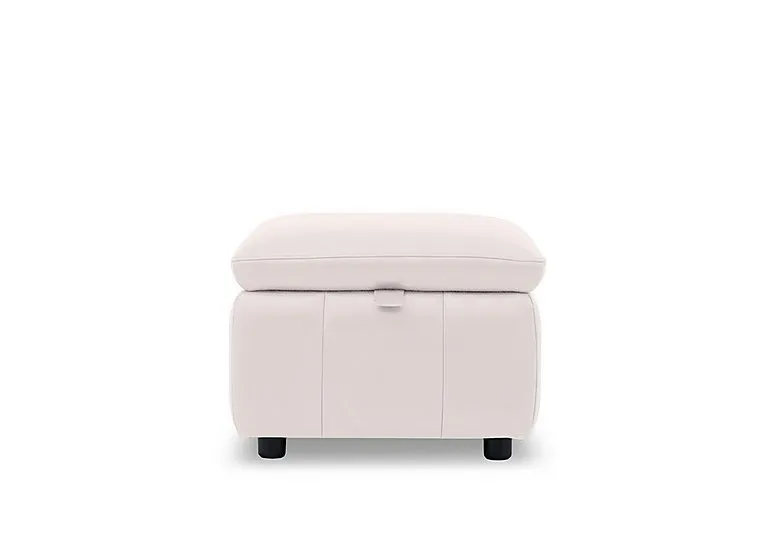 Dolomite Leather Storage Footstool