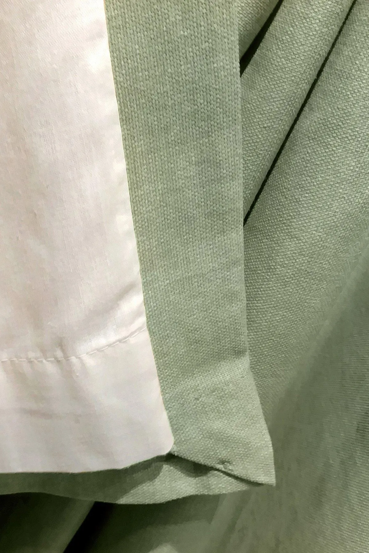 Fusion 'Sorbonne' 100% Cotton Light Filtering Plain Dyed Eyelet Curtains in Green 4