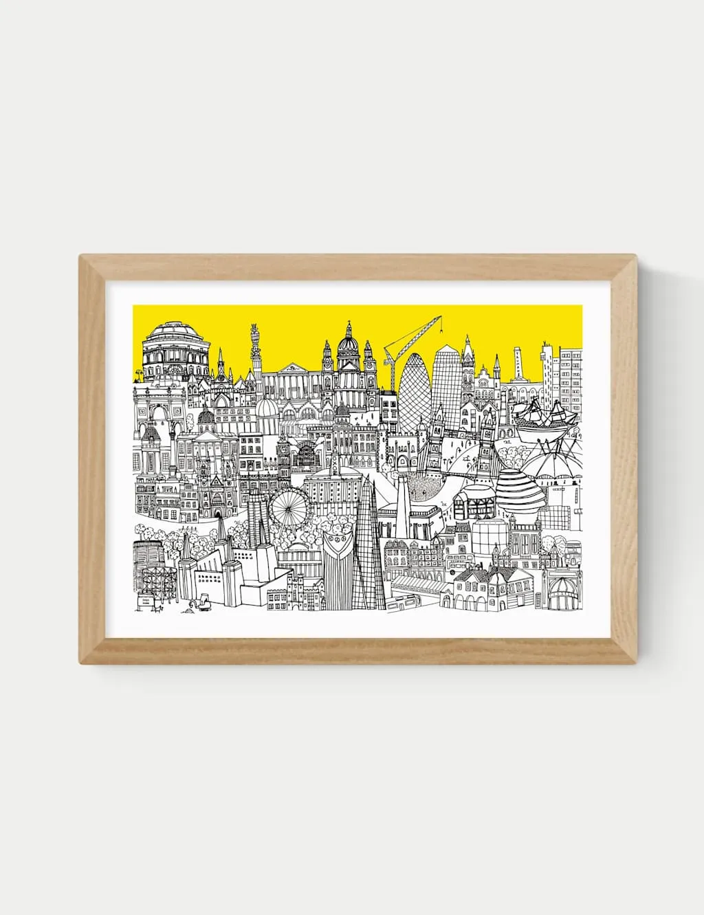 East End Prints London Jungle Framed Art Natural