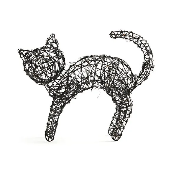 Black Scared Cat Decoration 3