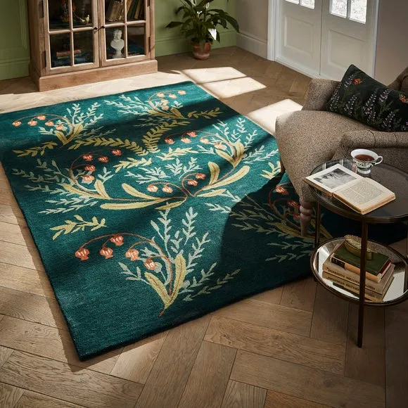 Moorland Floral Wool Rug 1