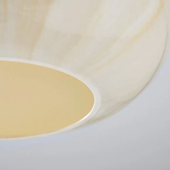 Lacey Alabaster Semi Flush Ceiling Light 3