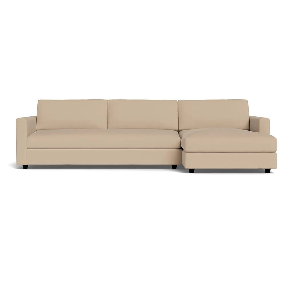 Heal's Nimbus II 4 Str Corner Chaise RHF Capelo Linen-Cotton Bamboo Black Feet 1
