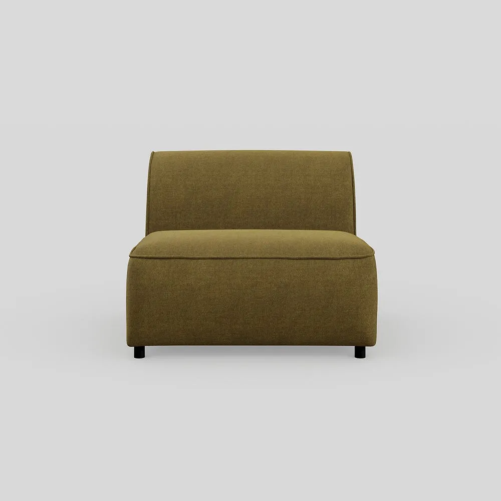 Heal's Aurelie Armless Insert Module Smart Luxe Velvet Peridot