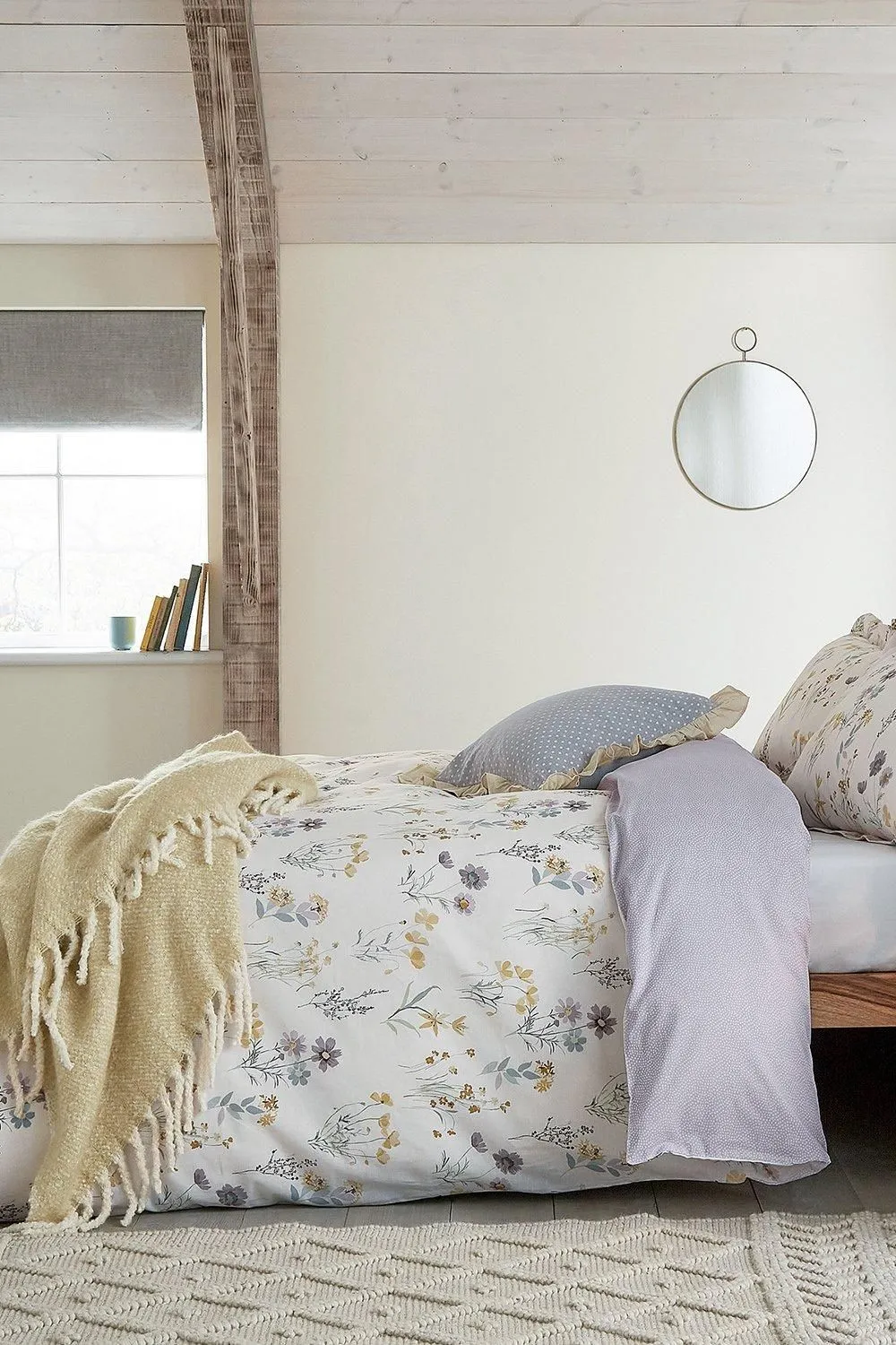 Helena Springfield 'Ness' Cotton Cushion in Lilac 4