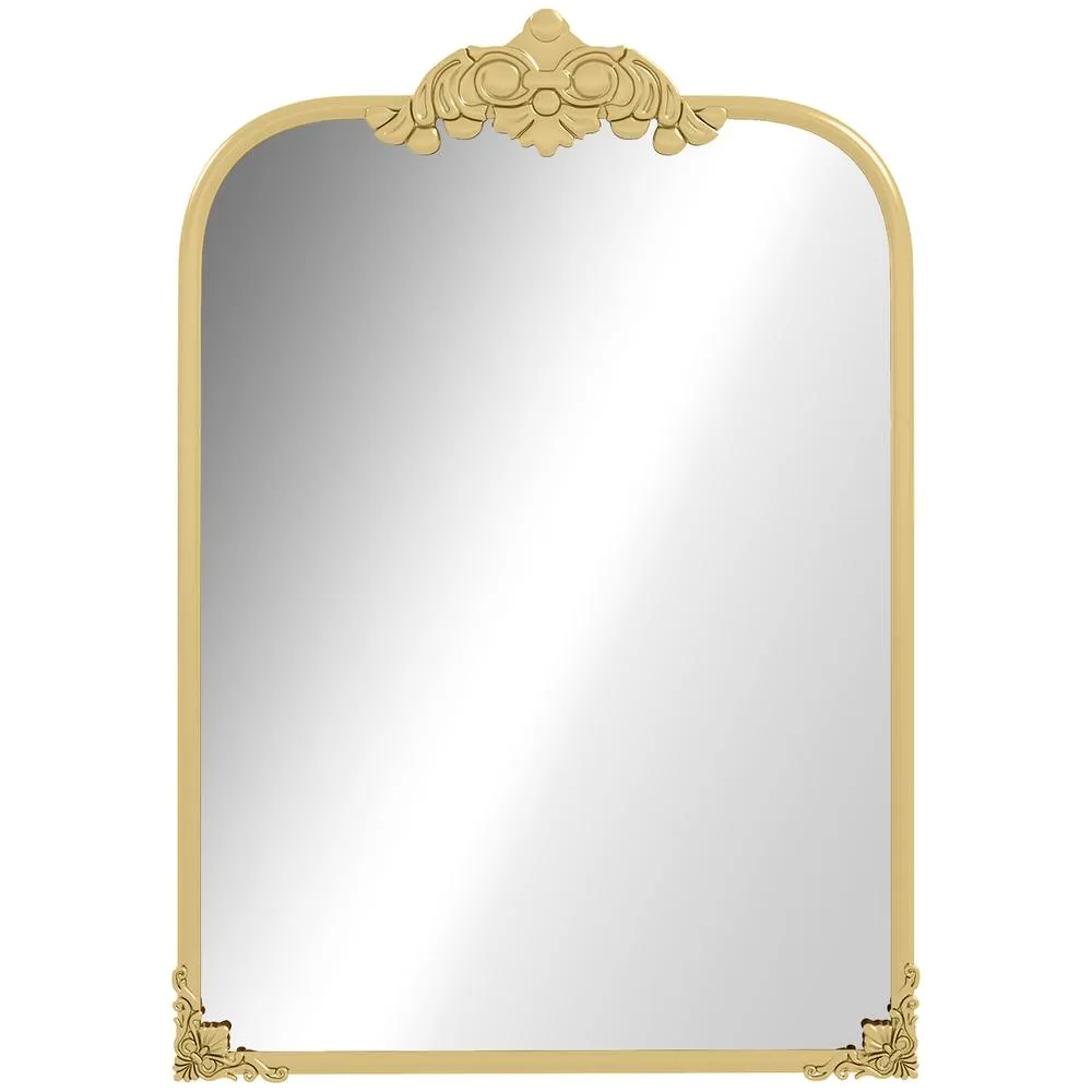 HOMCOM Wall Mirror, Decorative Baroque Mirror with Metal Frame, Gold Tone